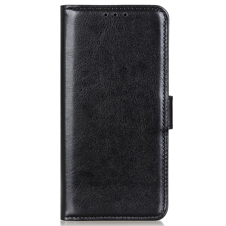 For Google Pixel 9 Pro XL Wholesale Phone Case Crazy Horse Texture PU Leather Phone Stand Cover - Black