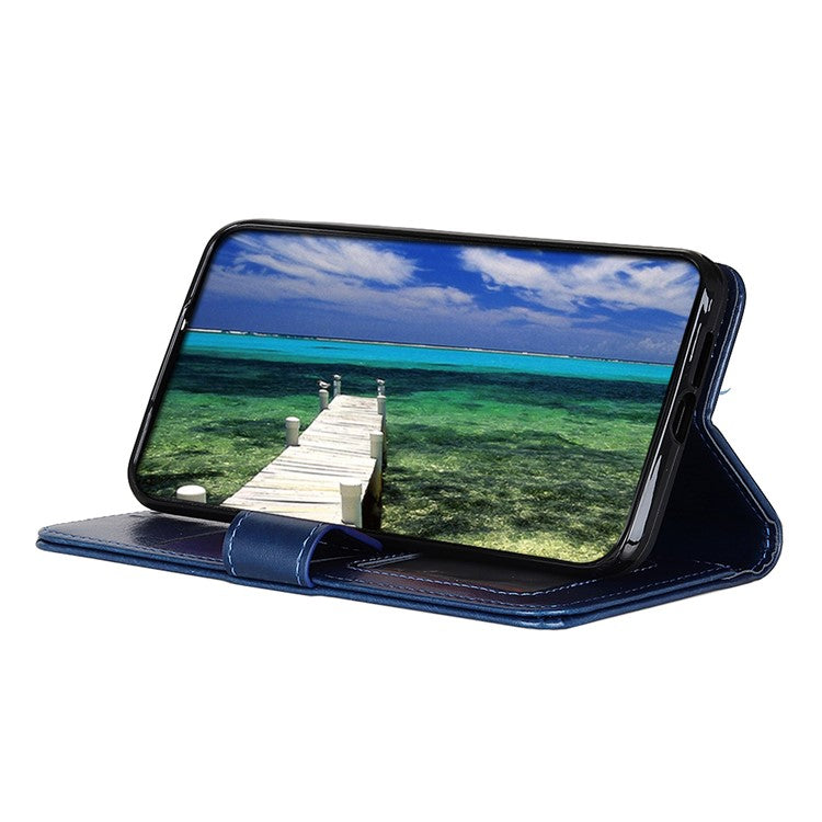 For Google Pixel 9 Pro XL Wholesale Phone Case Crazy Horse Texture PU Leather Phone Stand Cover - Blue