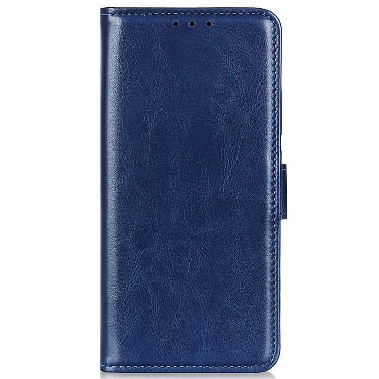 For Google Pixel 9 Pro XL Wholesale Phone Case Crazy Horse Texture PU Leather Phone Stand Cover - Blue