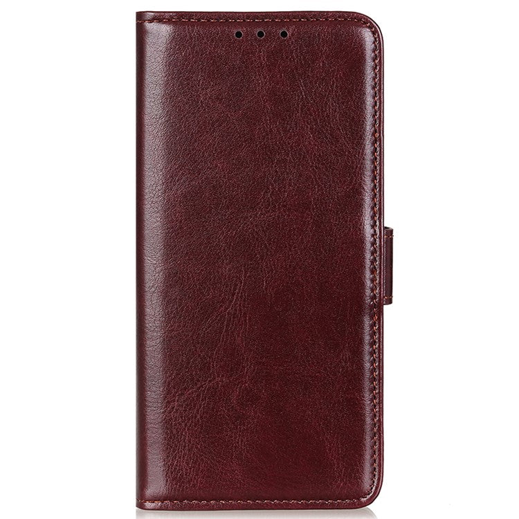 For Google Pixel 9 Pro XL Wholesale Phone Case Crazy Horse Texture PU Leather Phone Stand Cover - Brown