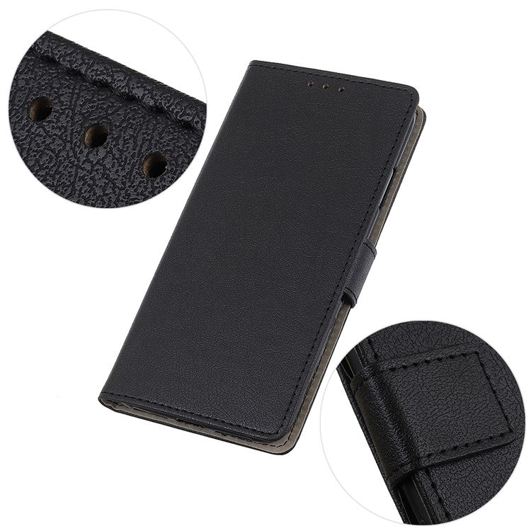 For Google Pixel 9 Pro XL Textured Wholesale Phone Case PU Leather Phone Stand Cover - Black