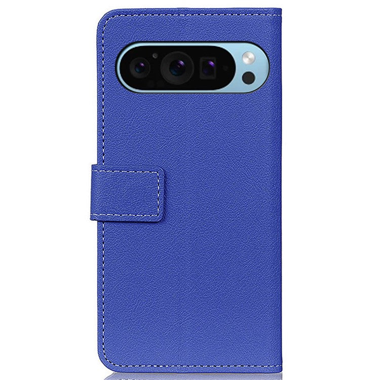 For Google Pixel 9 Pro / Pixel 9 Wholesale Phone Case TPU + PU Leather Shell Phone Stand Cover - Blue