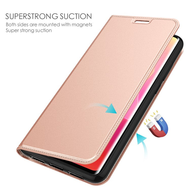 For vivo Y200 Pro 5G Case Card Holder Leather Strong Magnetic Closure Phone Protective Cover - Rose Gold