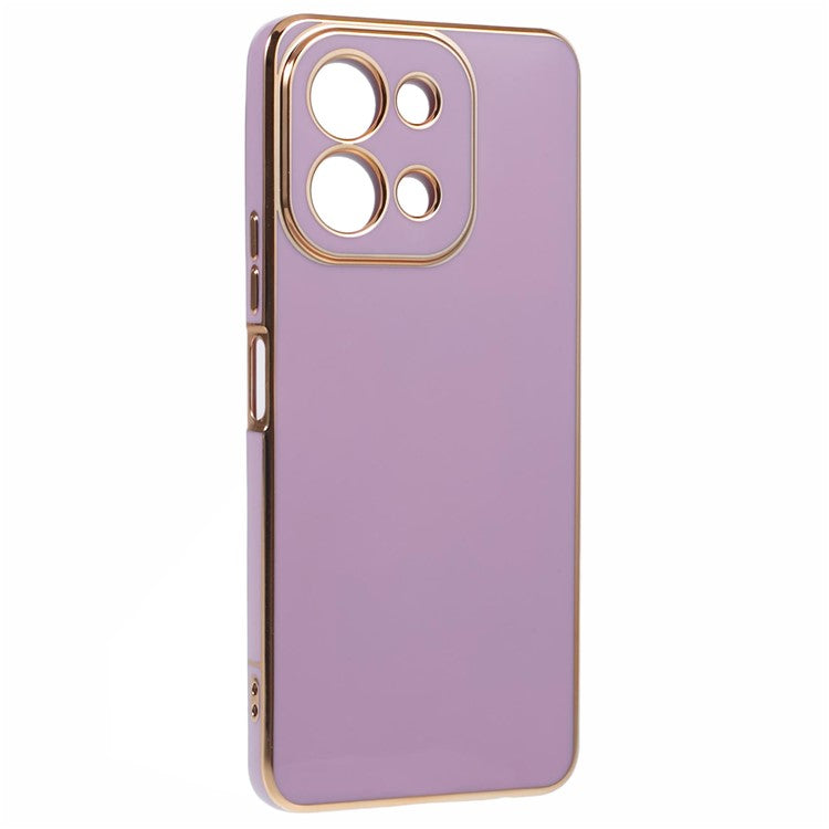 For vivo Y28 4G Case TPU Slim Fit Shockproof Phone Cover 6D Electroplating - Purple