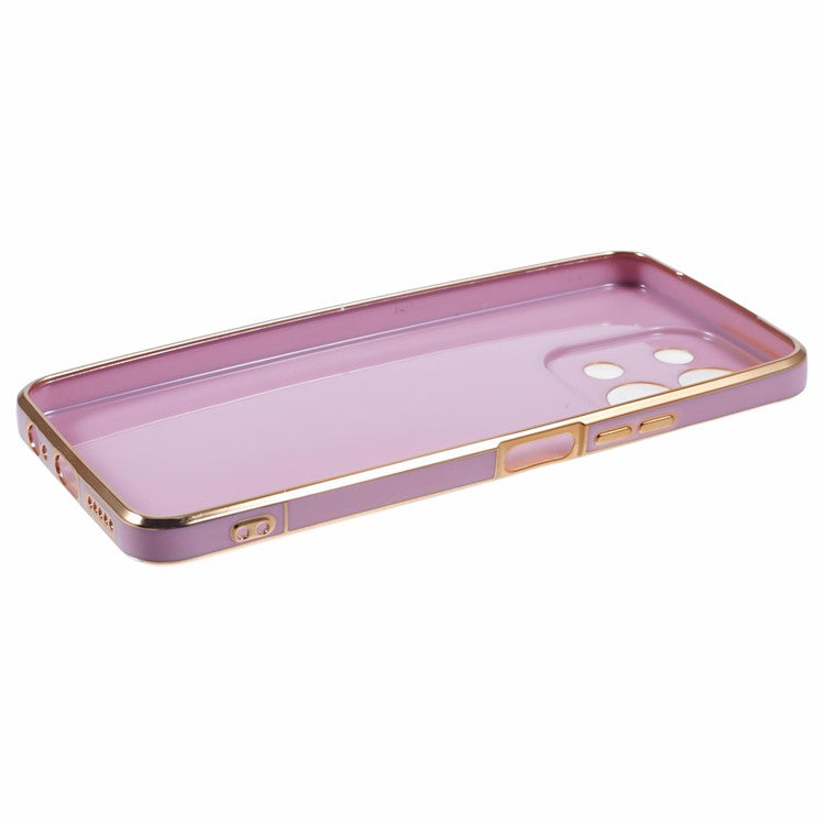 For vivo Y28 4G Case TPU Slim Fit Shockproof Phone Cover 6D Electroplating - Purple