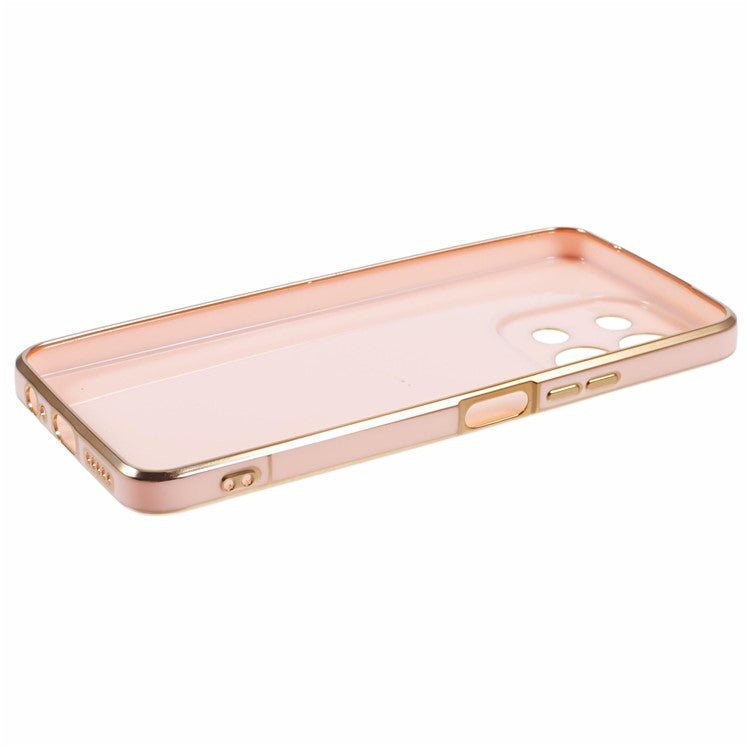 For vivo Y28 4G Case TPU Slim Fit Shockproof Phone Cover 6D Electroplating - Pink