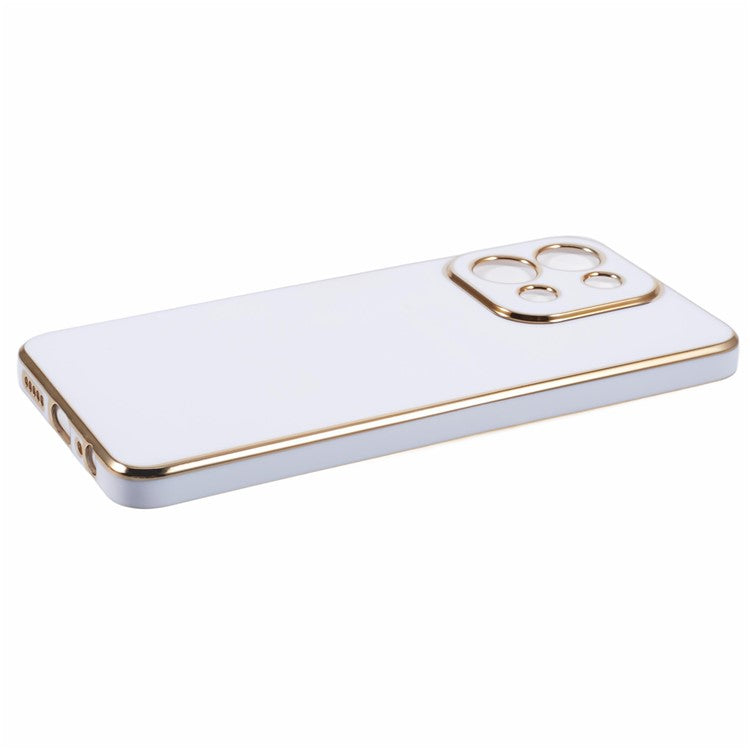 For vivo Y28 4G Case TPU Slim Fit Shockproof Phone Cover 6D Electroplating - White