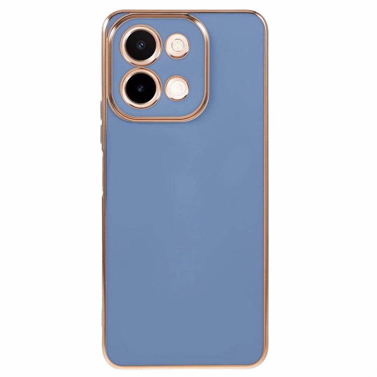 For vivo Y28 4G Case TPU Slim Fit Shockproof Phone Cover 6D Electroplating - Blue