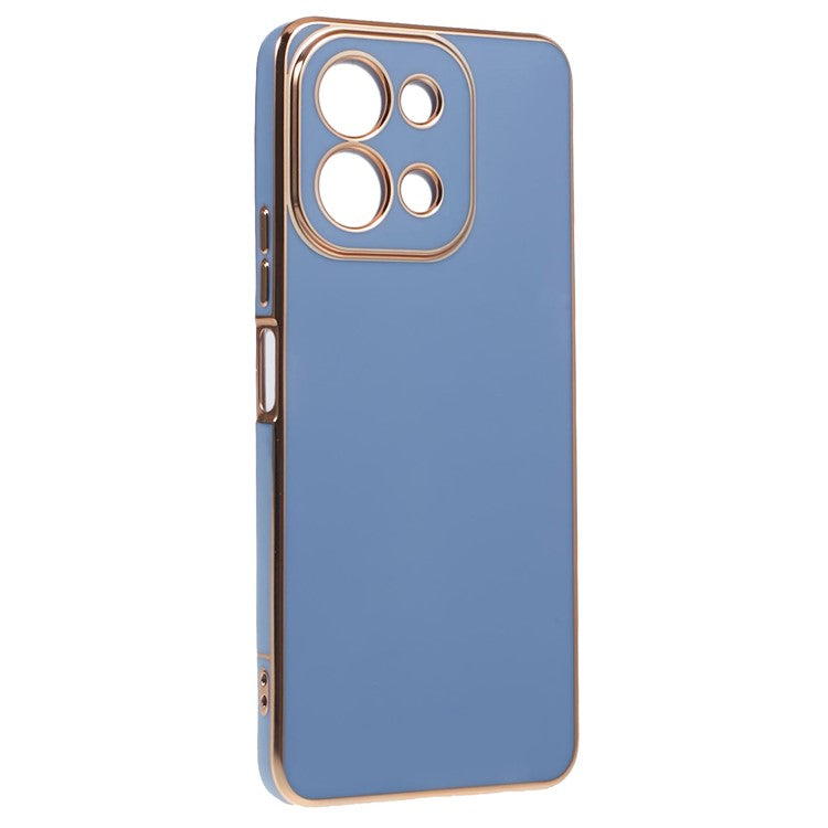 For vivo Y28 4G Case TPU Slim Fit Shockproof Phone Cover 6D Electroplating - Blue