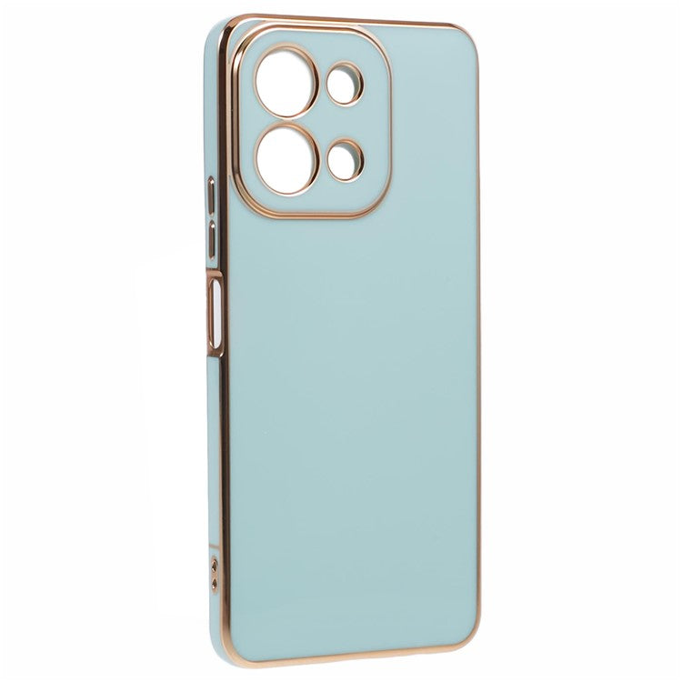 For vivo Y28 4G Case TPU Slim Fit Shockproof Phone Cover 6D Electroplating - Cyan