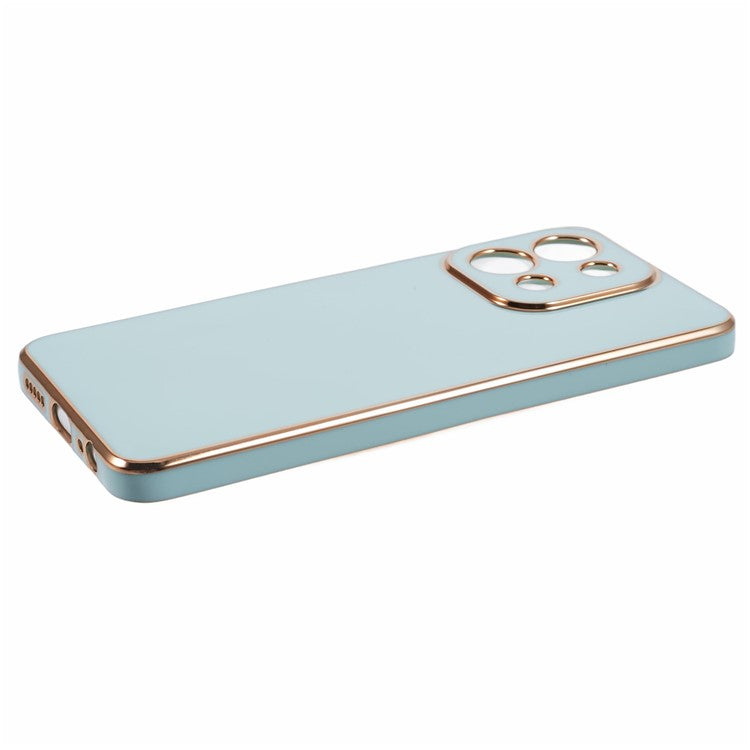 For vivo Y28 4G Case TPU Slim Fit Shockproof Phone Cover 6D Electroplating - Cyan