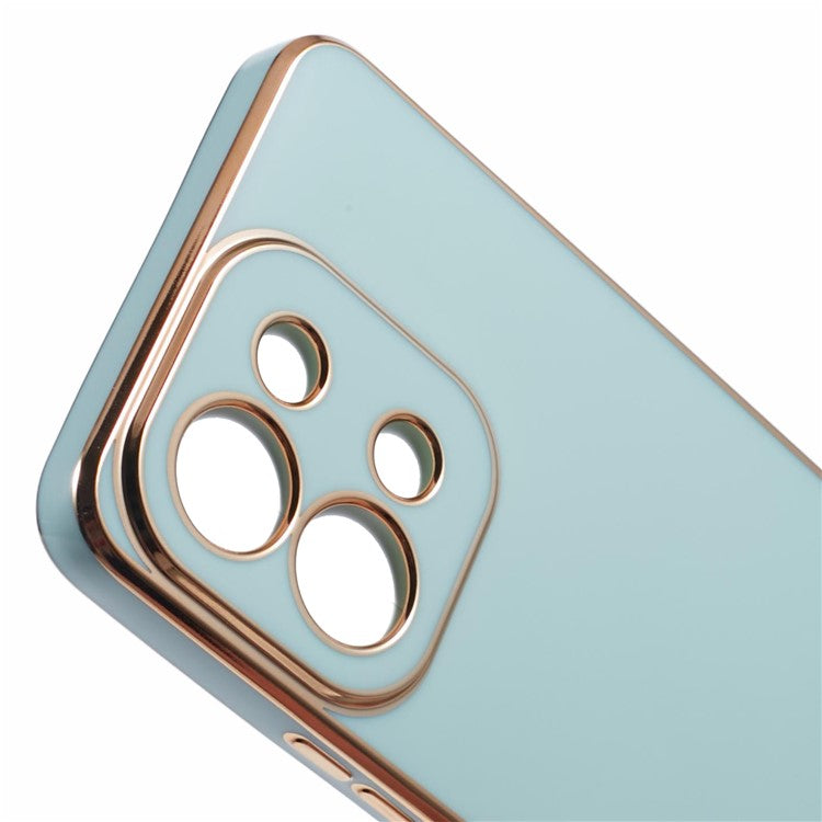 For vivo Y28 4G Case TPU Slim Fit Shockproof Phone Cover 6D Electroplating - Cyan