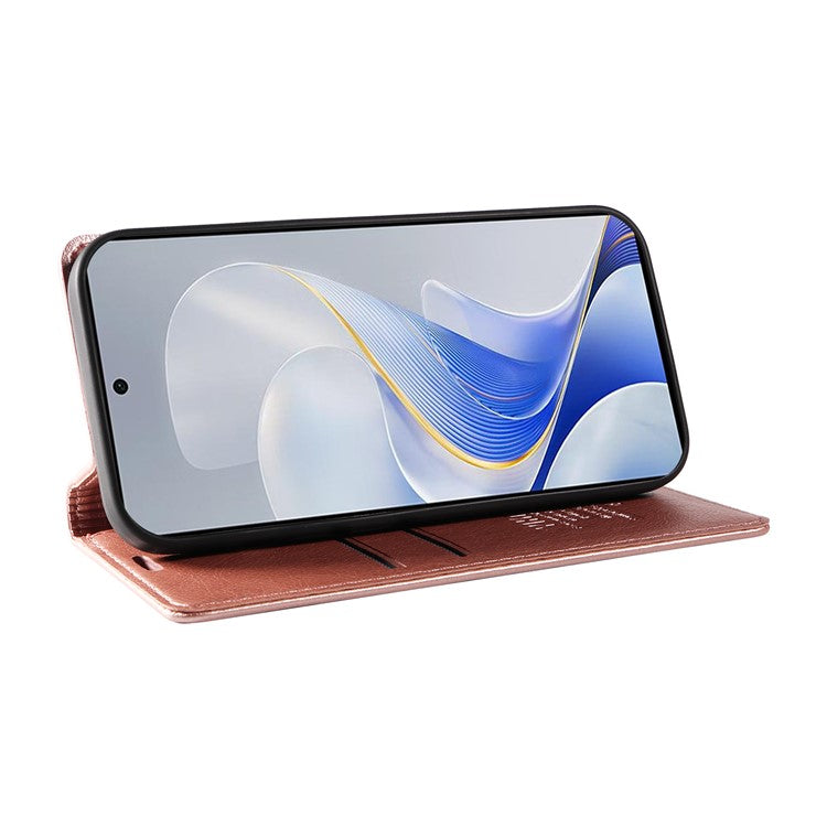 YIKATU YK-006 For vivo S19 5G / V40 5G Wallet Case Litchi Texture Leather Phone Cover - Rose Gold