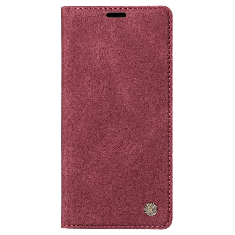 YIKATU YK-004 For vivo S19 5G / V40 5G Case Skin-Touch PU Leather Phone Cover - Wine Red