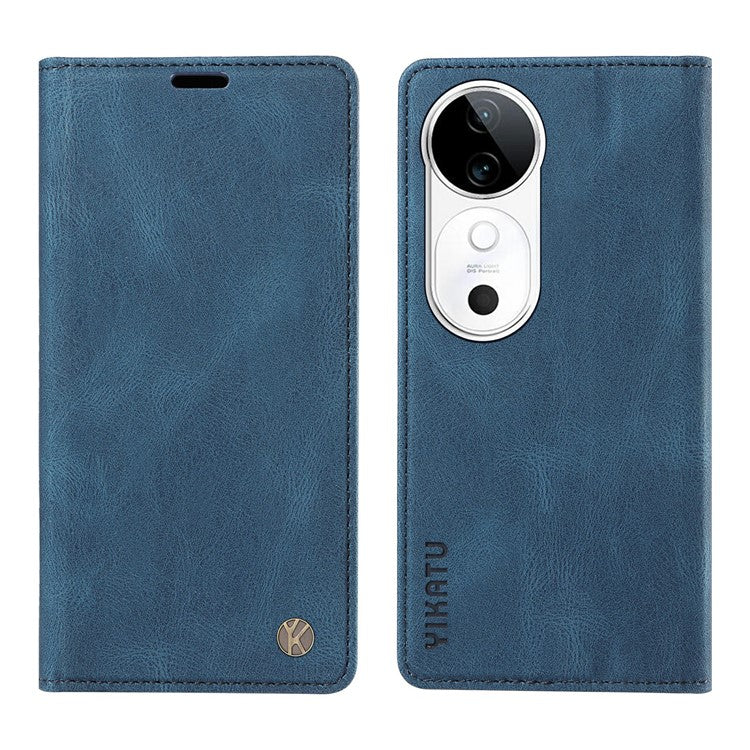 YIKATU YK-004 For vivo S19 5G / V40 5G Case Skin-Touch PU Leather Phone Cover - Blue