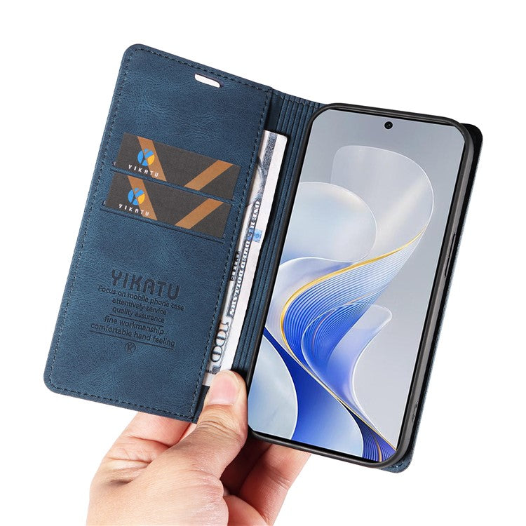 YIKATU YK-004 For vivo S19 5G / V40 5G Case Skin-Touch PU Leather Phone Cover - Blue