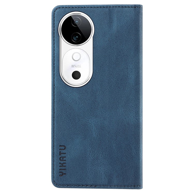 YIKATU YK-004 For vivo S19 5G / V40 5G Case Skin-Touch PU Leather Phone Cover - Blue