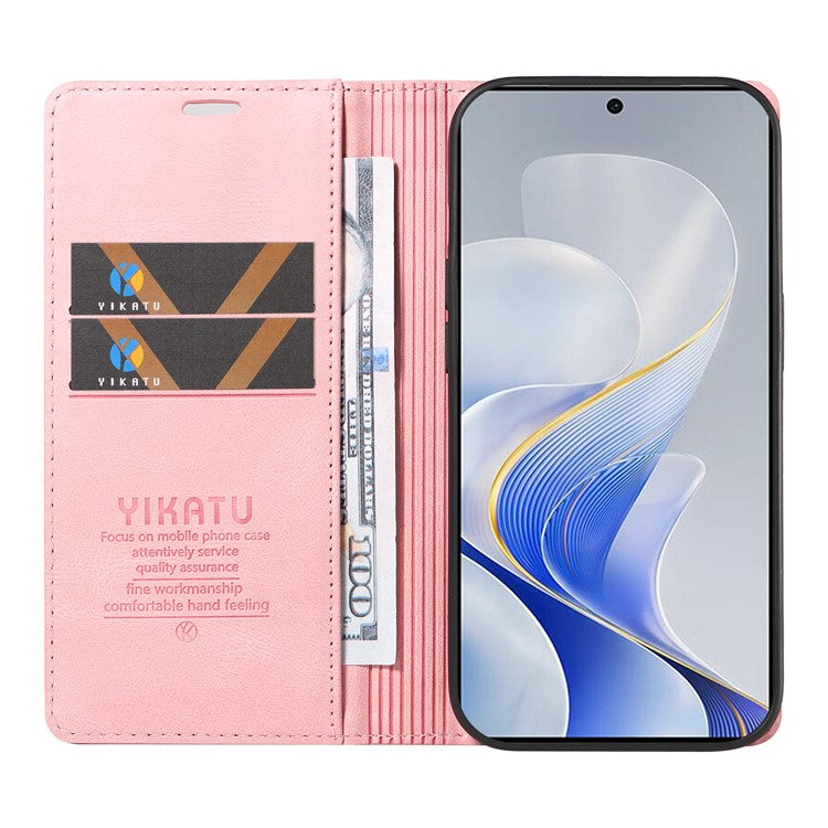 YIKATU YK-004 For vivo S19 5G / V40 5G Case Skin-touch PU Leather Phone Cover - Pink