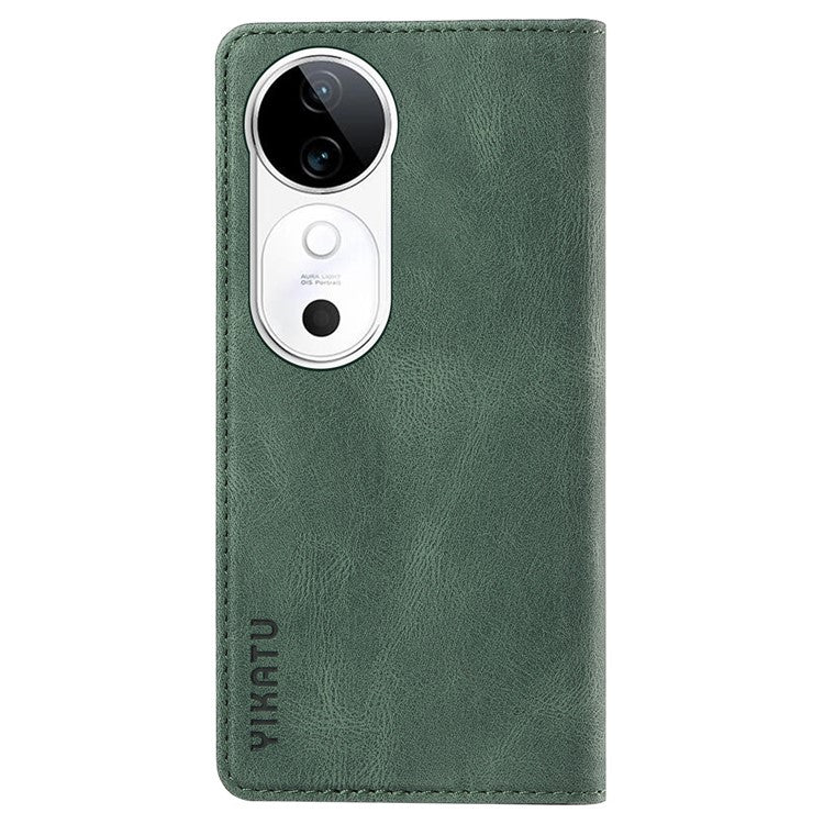 YIKATU YK-004 For vivo S19 5G / V40 5G Case Skin-Touch PU Leather Phone Cover - Green