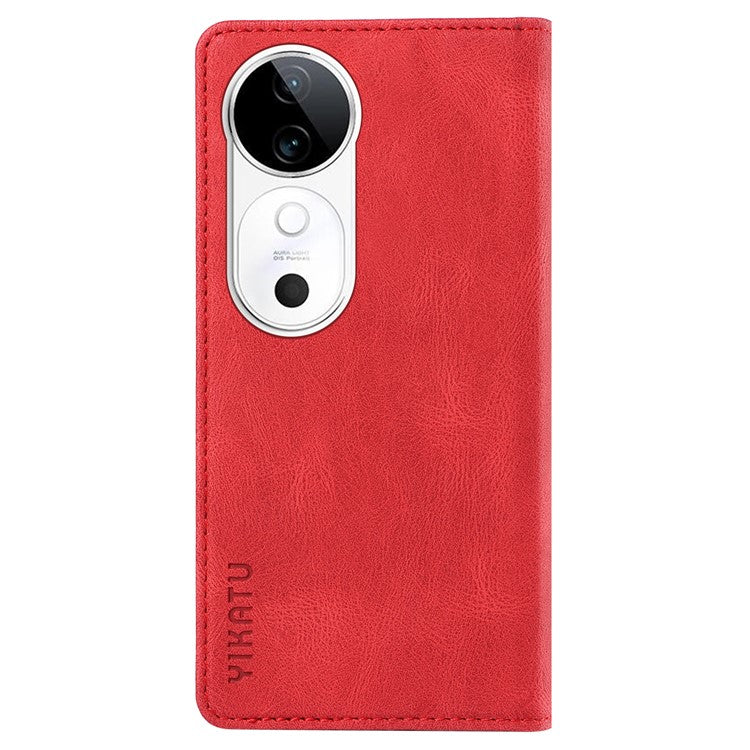 YIKATU YK-004 For vivo S19 5G / V40 5G Case Skin-touch PU Leather Phone Cover - Red