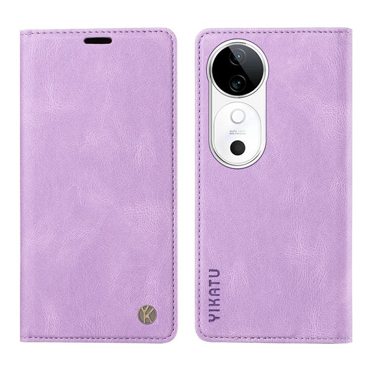 YIKATU YK-004 For vivo S19 5G / V40 5G Case Skin-touch PU Leather Phone Cover - Purple