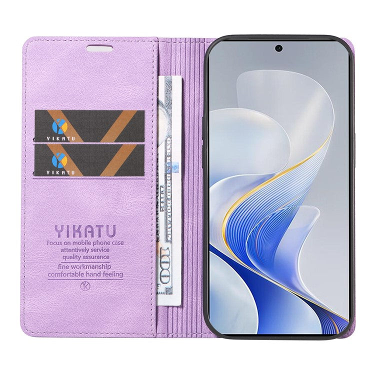 YIKATU YK-004 For vivo S19 5G / V40 5G Case Skin-touch PU Leather Phone Cover - Purple