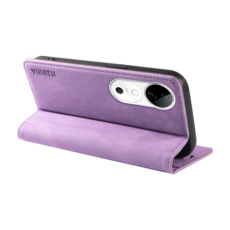 YIKATU YK-004 For vivo S19 5G / V40 5G Case Skin-touch PU Leather Phone Cover - Purple