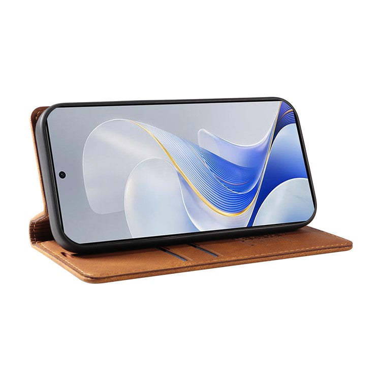 YIKATU YK-004 For vivo S19 5G / V40 5G Case Skin-touch PU Leather Phone Cover - Brown