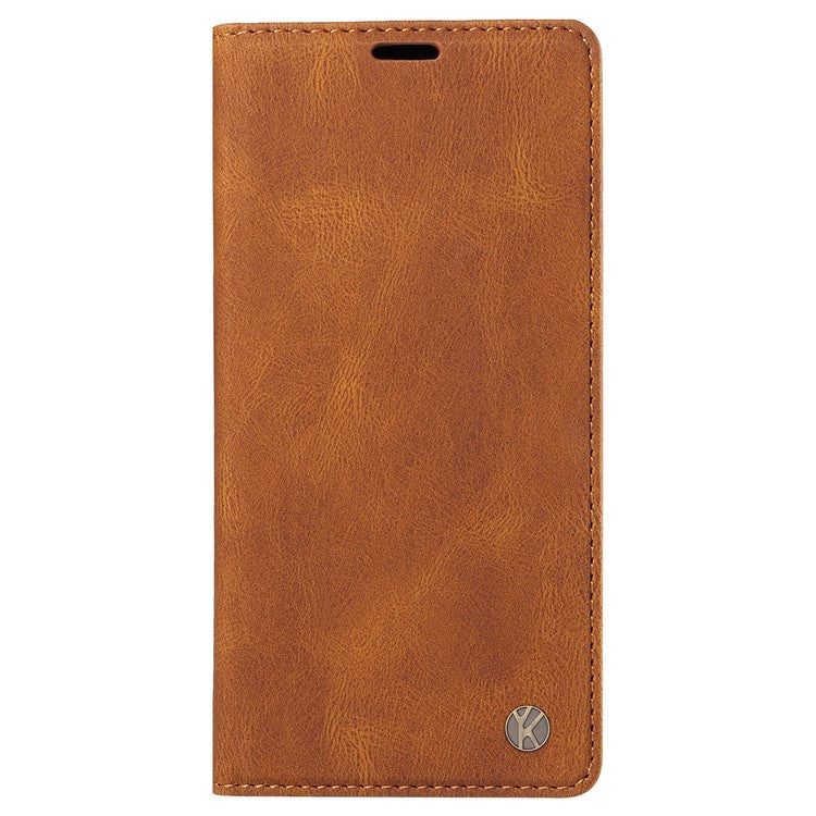 YIKATU YK-004 For vivo S19 5G / V40 5G Case Skin-touch PU Leather Phone Cover - Brown