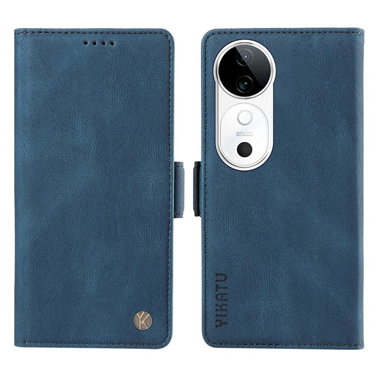 YIKATU YK-005 For vivo S19 5G / V40 5G Leather Phone Case Side Magnetic Clasps - Blue