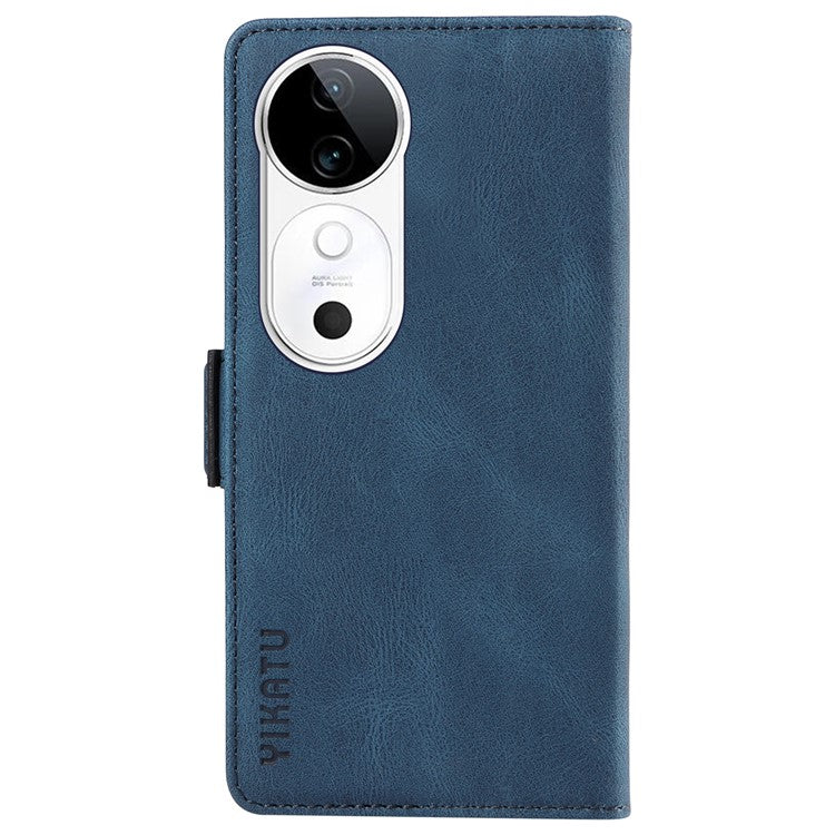 YIKATU YK-005 For vivo S19 5G / V40 5G Leather Phone Case Side Magnetic Clasps - Blue