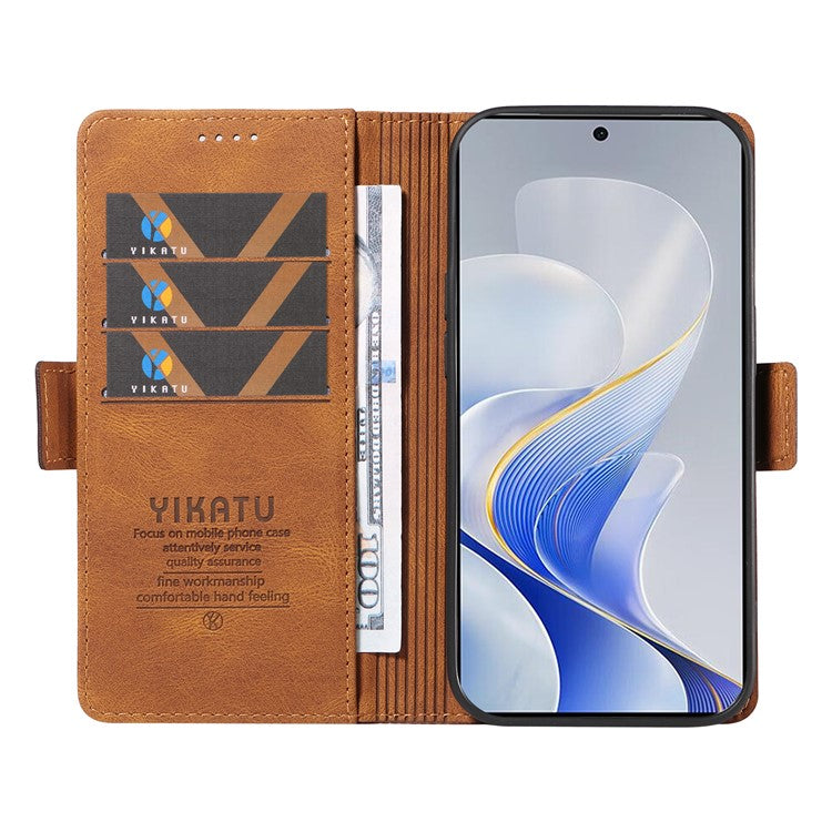 YIKATU YK-005 For vivo S19 5G / V40 5G Leather Phone Case Side Magnetic Clasps - Brown