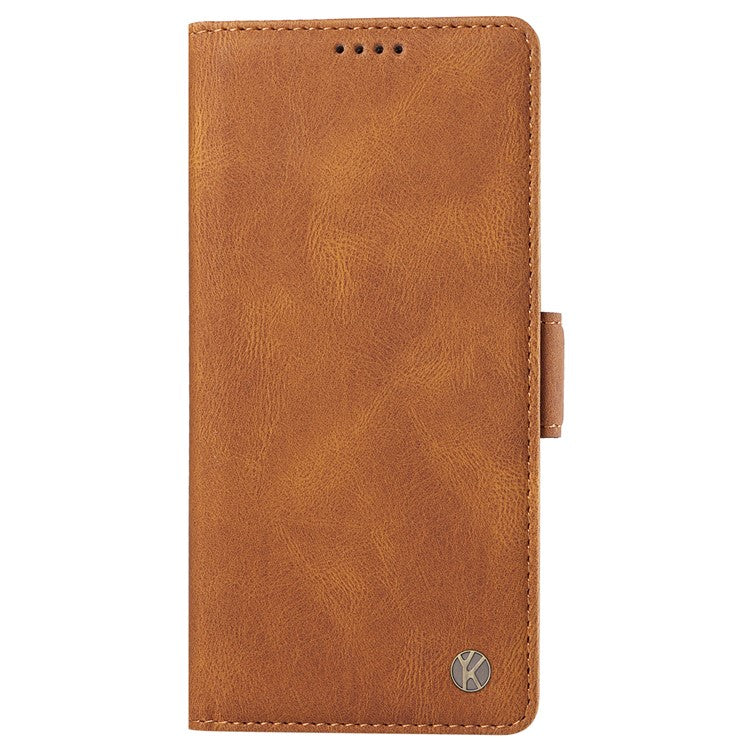 YIKATU YK-005 For vivo S19 5G / V40 5G Leather Phone Case Side Magnetic Clasps - Brown