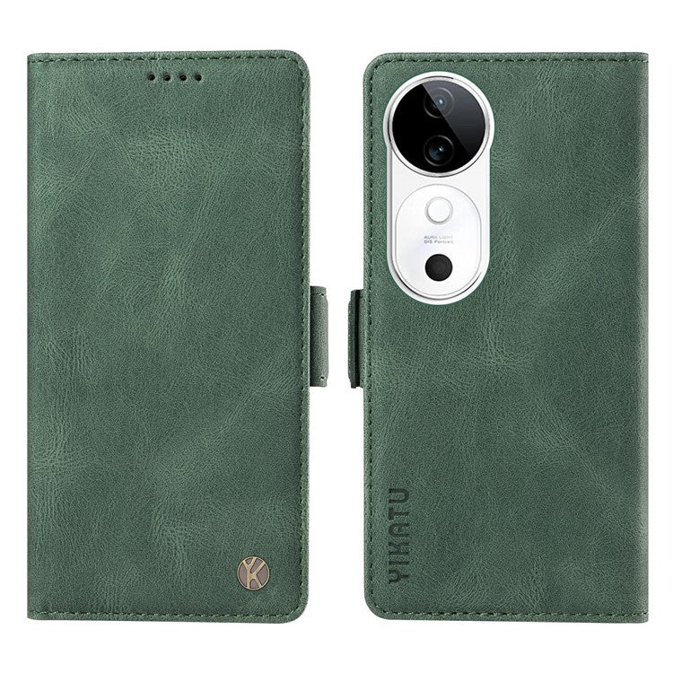 YIKATU YK-005 For vivo S19 5G / V40 5G Leather Phone Case Side Magnetic Clasps - Green