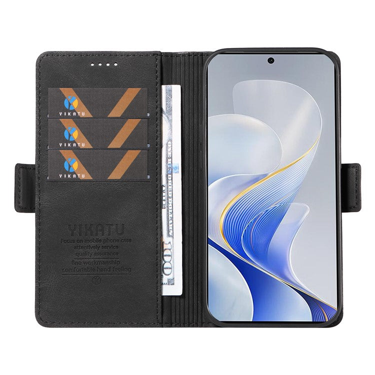 YIKATU YK-005 For vivo S19 5G / V40 5G Leather Phone Case Side Magnetic Clasps - Black