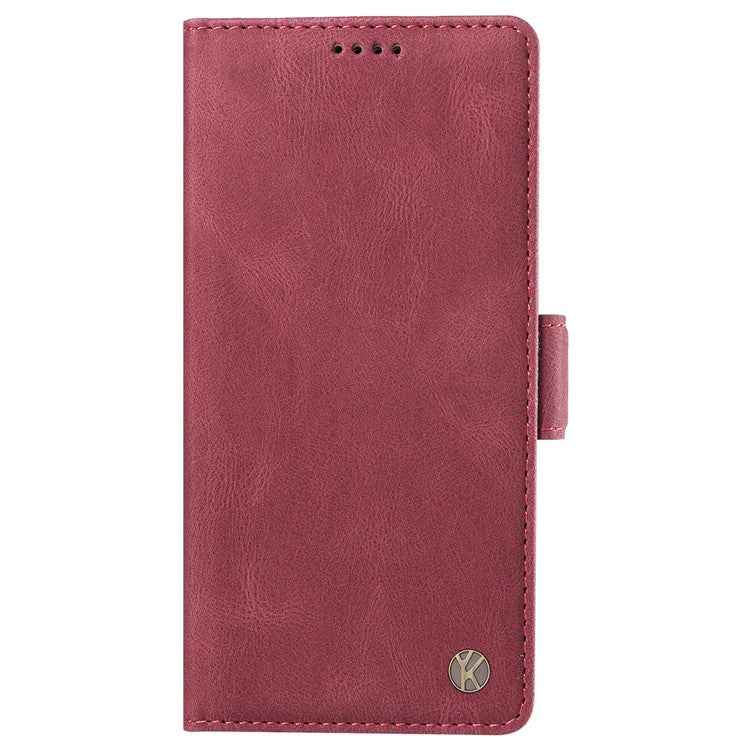 YIKATU YK-005 For vivo S19 5G / V40 5G Leather Phone Case Side Magnetic Clasps - Wine Red