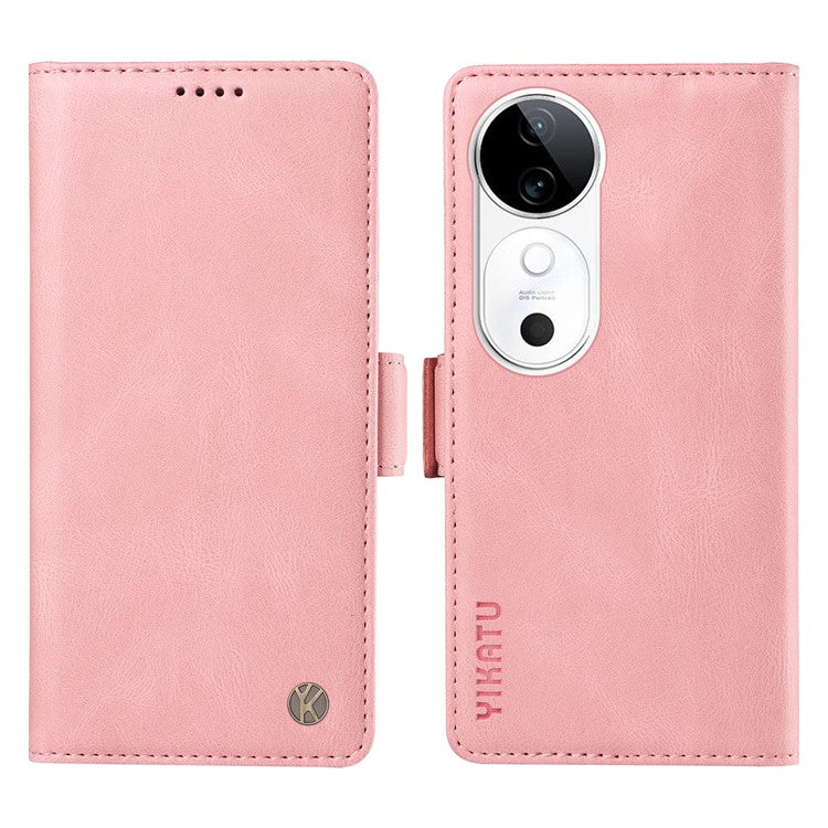 YIKATU YK-005 For vivo S19 5G / V40 5G Leather Phone Case Side Magnetic Clasps - Pink