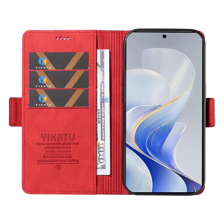 YIKATU YK-005 For vivo S19 5G / V40 5G Leather Phone Case Side Magnetic Clasps - Red