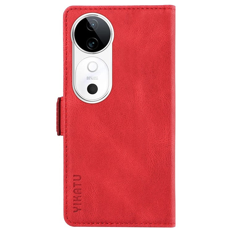 YIKATU YK-005 For vivo S19 5G / V40 5G Leather Phone Case Side Magnetic Clasps - Red