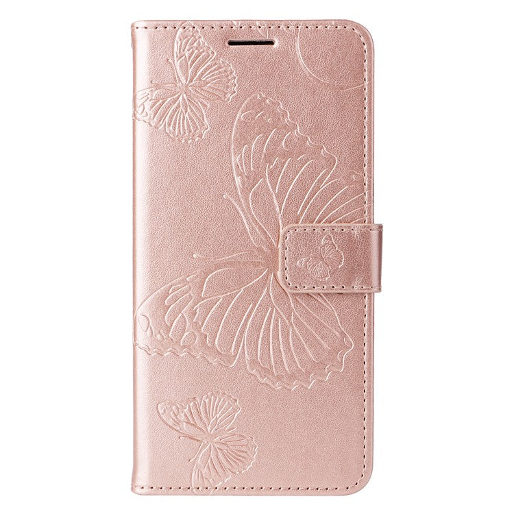 KT Imprinting Flower Series-2 For vivo S19 5G / V40 5G Case Stand Wallet Leather Phone Cover - Rose Gold