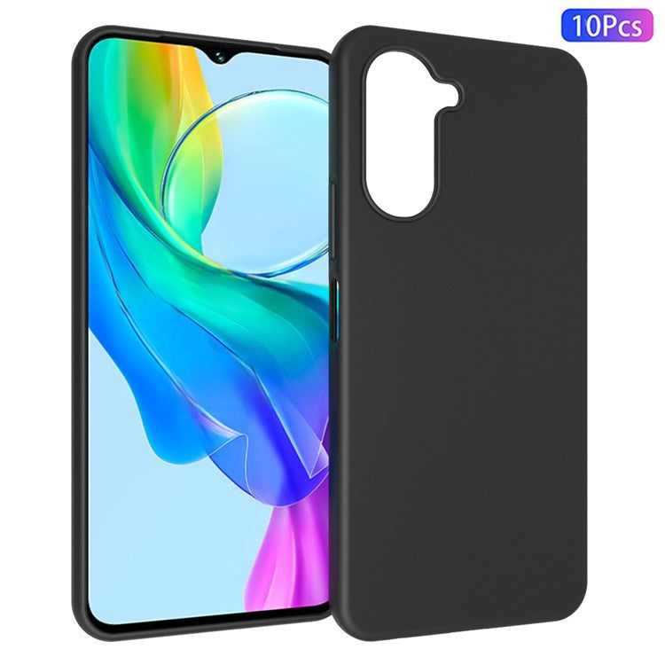 10Pcs  /  Pack for vivo Y28s 5G Case TPU Matte Finish Phone Protector - Black