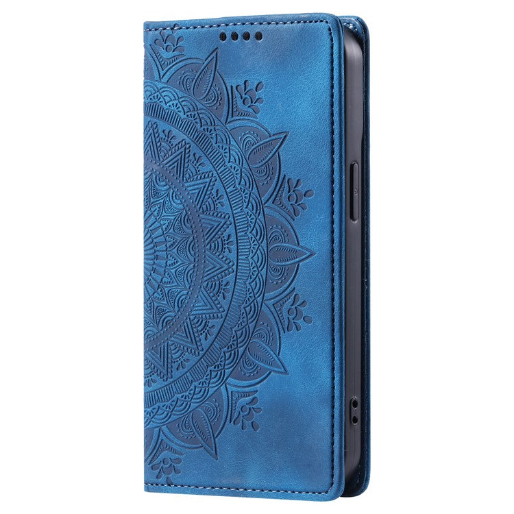 Style 010 For Xiaomi Poco C75 4G / Redmi 14R 5G / 14C 4G Wallet Stand Case Imprinted Leather Phone Cover - Blue