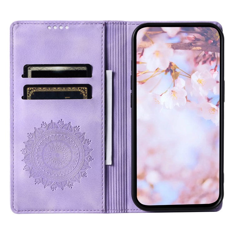 Style 010 For Xiaomi Poco C75 4G / Redmi 14R 5G / 14C 4G Wallet Stand Case Imprinted Leather Phone Cover - Purple