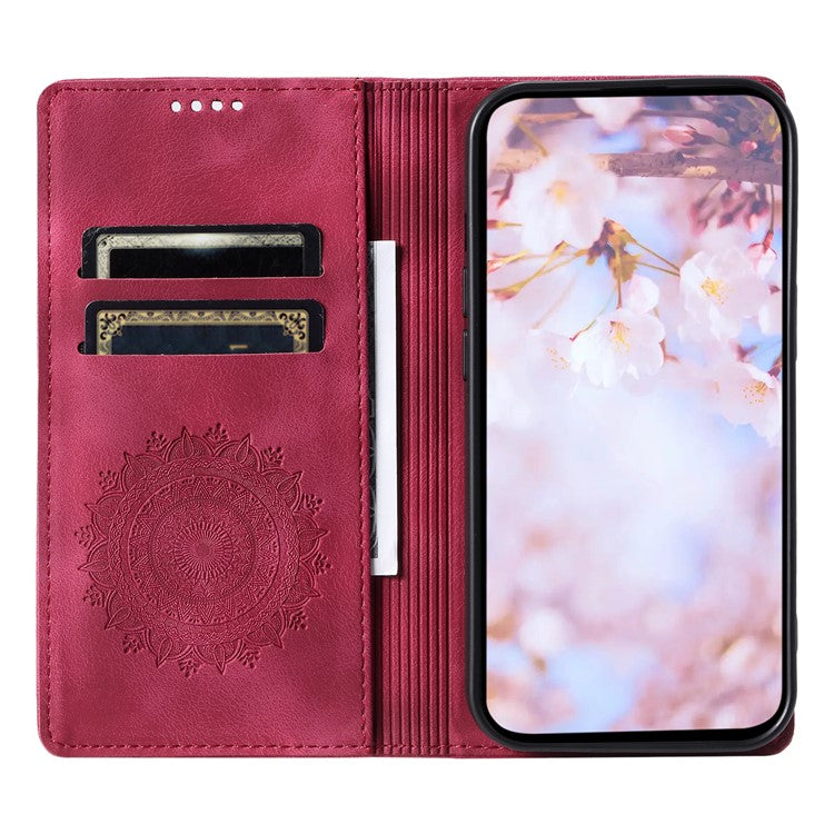 Style 010 For Xiaomi Poco C75 4G / Redmi 14R 5G / 14C 4G Wallet Stand Case Imprinted Leather Phone Cover - Rose