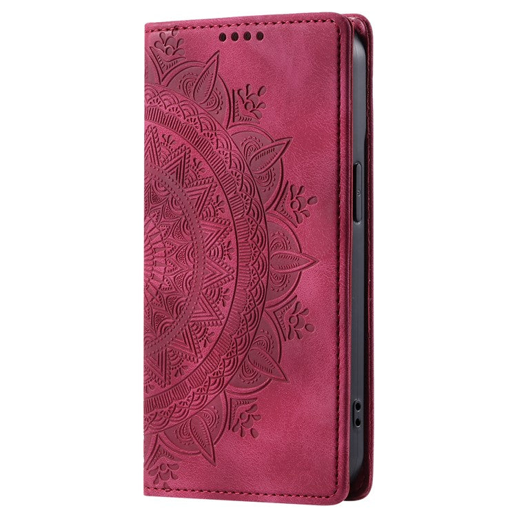 Style 010 For Xiaomi Poco C75 4G / Redmi 14R 5G / 14C 4G Wallet Stand Case Imprinted Leather Phone Cover - Rose