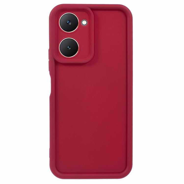 For vivo Y03 Case Thickened TPU Soft Back Protective Cover - Red