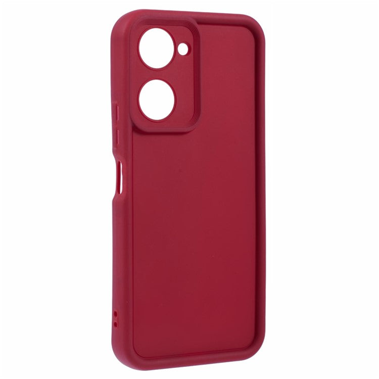 For vivo Y03 Case Thickened TPU Soft Back Protective Cover - Red