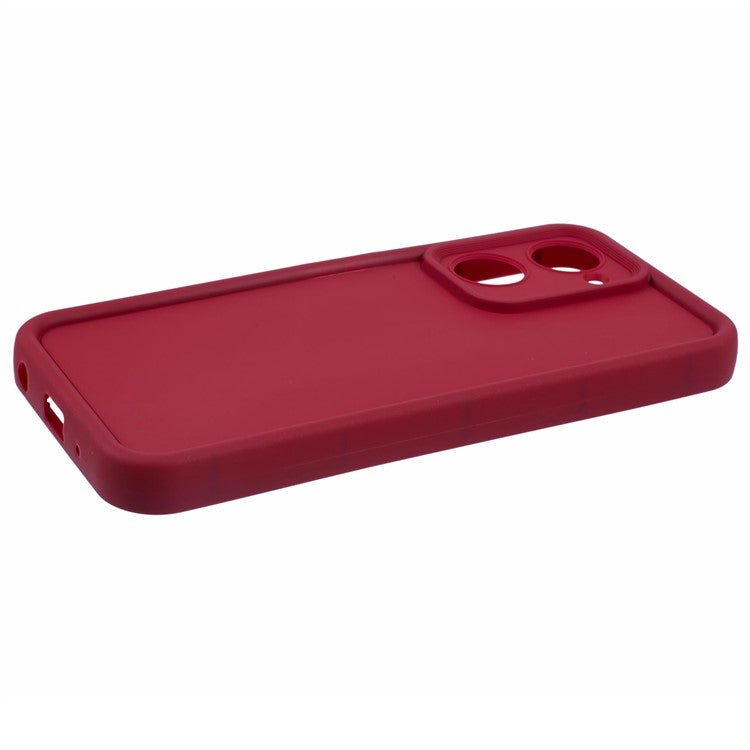 For vivo Y03 Case Thickened TPU Soft Back Protective Cover - Red