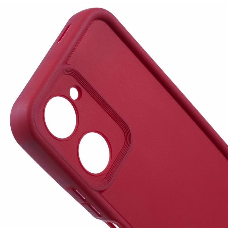 For vivo Y03 Case Thickened TPU Soft Back Protective Cover - Red