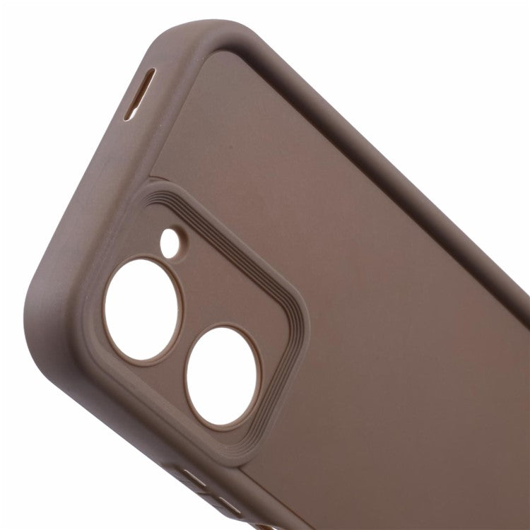 For vivo Y03 Case Thickened TPU Soft Back Protective Cover - Brown